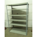 Grey 5 Shelf Metal Adjustable Garage Storage Shelving Unit